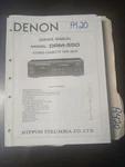 Denon Model DRM-550 Service Manual Original Repair Book Stereo Cassette Tape. Fixed Price $49.99.