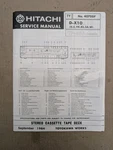 Hitachi D-X10 Stereo Cassette Tape Deck Service Manual D-4801. Fixed Price $64.95.