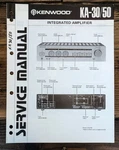 Kenwood KA-30 KA-50 Amplifier Service Manual *original*. Fixed Price $14.97.
