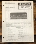 Sanyo RD-W685 Cassette Service Manual *original*. Fixed Price $11.97.