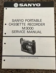 1976 Sanyo M3000 Portable Cassette Recorder Service Manual. Fixed Price $15.00.
