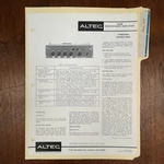 Vintage Altec 1606B Mixer/power Amplifier Operational Manual And Schematics. Fixed Price $30.00.