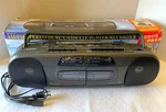 Lenoxx Sound Am/fm Stereo Dual Cassette Player/recorder BP-7455 90S Boombox Nib. Fixed Price $85.00.