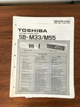 Toshiba SB-M33 SB-M55 Amplifier Service Manual *original*. Fixed Price $18.97.