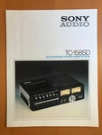Original Sony Marketing Brochure TC-158SD Cassette Deck D681. Fixed Price $17.95.