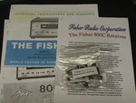 Fisher 800-C 800C Vacuum Tube Receiver Restoration Kit With Full Color Photos!. Fixed Price $89.95.