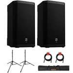 Electro-voice ZLX-15P-G2 15" 2-WAY 1000W (pair) W/ Stands, Case & 2X Xlr Bundle. Fixed Price $1298.99.