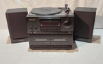 Soundesign Stereo Component System Record Player Cassette Am/fm Radio Speakers. Fixed Price $49.95.