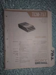 Sony TCM-757 Service Manual Original Repair Book Cassette Tape Player Recorder. Fixed Price $19.98.
