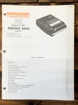 Superscope C-180 Cassette Service Manual *original*. Fixed Price $19.97.