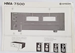 Vintage Hitachi HMA-7500 Stereo Power Amplifier Brochure Printed Japan. Fixed Price $37.99.