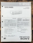 Sony TC-WR900 Cassette Service Manual *original*. Fixed Price $14.97.