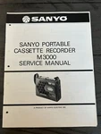 Sanyo M3000 Portable Cassette Tape Recorder Service Manual Vintage Oem Diagrams. Fixed Price $11.99.