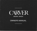 Carver M-400T Amplifier Owners Manual. Fixed Price $22.24.