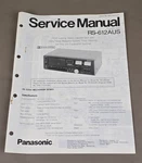 Panasonic Cassette Deck RS-612AUS Service Manual D-4455. Fixed Price $64.95.