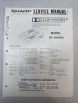 Vintage Sharp Service Manual Model Number RT-2500U. Fixed Price $30.00.