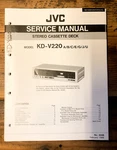 Jvc KD-V220 Cassette Service Manual *original*. Fixed Price $14.97.