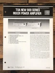 Toa A-903A A-906A A-912A Amplifier Owners / User Manual *original*. Fixed Price $19.97.