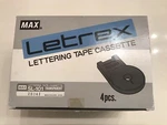 Letrex SL-101 Lettering Tape Cassette Transparent Pack Of 4. Fixed Price $25.00.