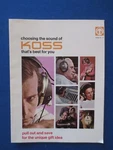 Koss ESP-9 ESP-7 ESP-6 PRO-4AA Headphones Brochure Catalog Booklet 1970. Fixed Price $19.73.