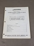 Mitsubishi Stereo Double Cassette Deck DT-80/DT-81 Service Manual D-5738. Fixed Price $54.95.
