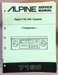 Alpine Model 7138 Radio Cassette Service Manual *original*. Fixed Price $29.97.