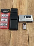 Sony M-560V Micro Cassette Handheld Voice Recorder + Tapes Batteries Case. Fixed Price $110.00.