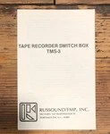 Russound TMS-3 Switch Box Owners / User Manual *original*. Fixed Price $14.97.