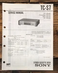 Sony TC-S7 Cassette Service Manual *original*. Fixed Price $14.97.