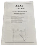 Akai GX-R70 Cassette Deck Original Schematic Diagram And Pc Boards M982X. Fixed Price $14.94.