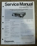 Panasonic Service Manuals - Cq Series In Dash Am/fm/st Cassette. Fixed Price $7.50.