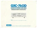 Akai GXC-760D Cassette Deck Owners Instruction Manual. Fixed Price $19.99.