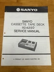 Sanyo RD4250 Cassette Tape Deck Service Manual Oem Vintage Repair Diagrams. Fixed Price $13.99.