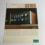 Sansui QS100 4-CHANNEL Rear Amplifier Specification Sheet Look. Fixed Price $28.00.