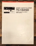 Sony TC-134SD Cassette Owners / User Manual *original*. Fixed Price $24.97.