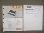 Sony TC-177SD Stereo Cassette-corder Service Manual D-1050. Fixed Price $64.95.