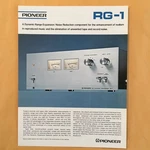 Nos Original Pioneer RG-1 Dynamic Processor Brochure Uncirculated. Fixed Price $19.95.