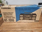 Toshiba RT-7016 Black Boombox Radio Stereo Tested (cassette Not Working). Fixed Price $100.00.