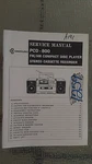 Samsung PCD-800 Service Manual Original Repair Book Stereo Boombox Radio. Fixed Price $20.00.