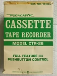 Realistic Cassette Tape Recorder Player CTR-26 Vintage Collectible Treasure!. Fixed Price $99.95.