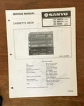 Sanyo Rd W687A W877A W685 Tape Cassette Deck Service Manual *original*. Fixed Price $11.98.