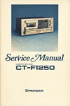 Pioneer CT-F1250 Cassette Player Service Manual Comb Binded. Fixed Price $18.00.