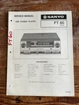 Sanyo Car Stereo Cassette Player Ft 60 Service Manual. Fixed Price $9.99.