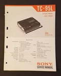 Sony TC-95L Cassette-corder Recorder Portable Service Manual. Japan. Fixed Price $14.99.