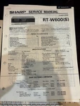 Orig. Sharp RT-W600(S) RT-W600S Repair & Service Manual *original*. Fixed Price $9.99.