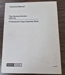 Harman Kardon CAD4A Cassette Deck Technical Manual - Oem. Fixed Price $11.25.