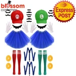 N2501 Video Game Mario Luigi Hat Moustache Gloves Costume Tutu Skirt Accessory. Fixed Price $16.07.