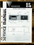Kenwood KX-41B Cassette Service Manual *original*. Fixed Price $14.97.