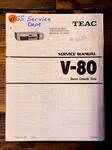 Teac V-80 Cassette Service Manual *original*. Fixed Price $19.97.
