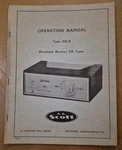 Vintage Original H. Scott Model 310B Broadcast Monitor Fm Tuner Manual + More. Fixed Price $39.99.